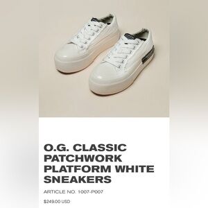 Article No. O.G. Classic Patchwork Platform White Sneakers